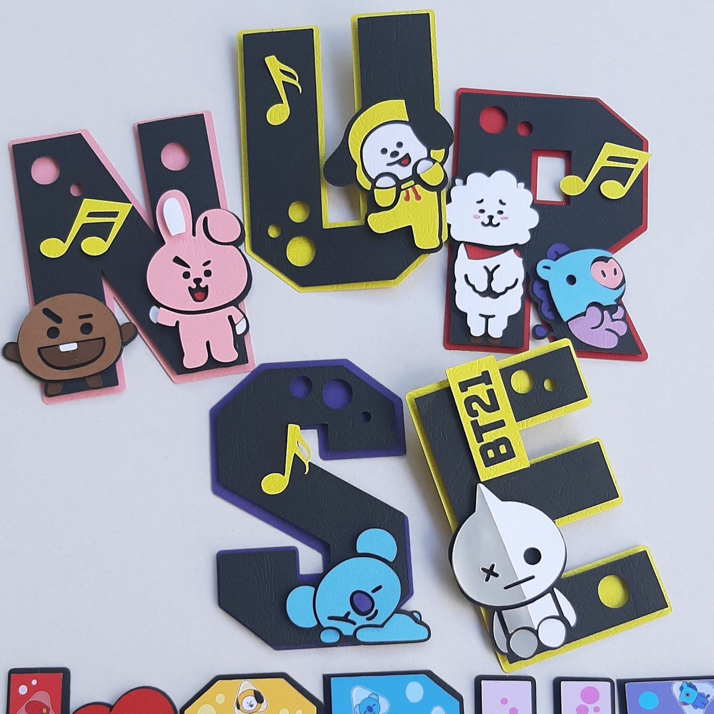 BTS 21_ letras/ números 3D