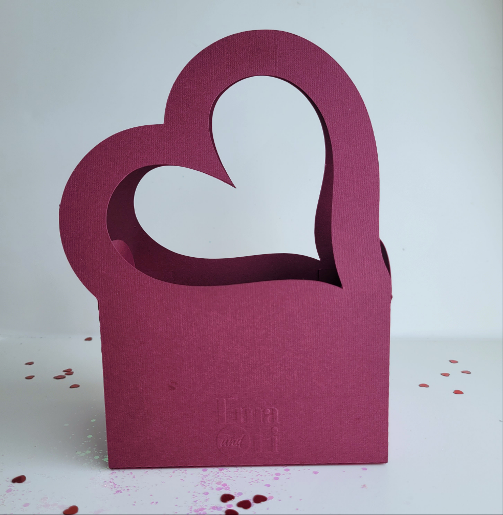 Caja canasta corazon