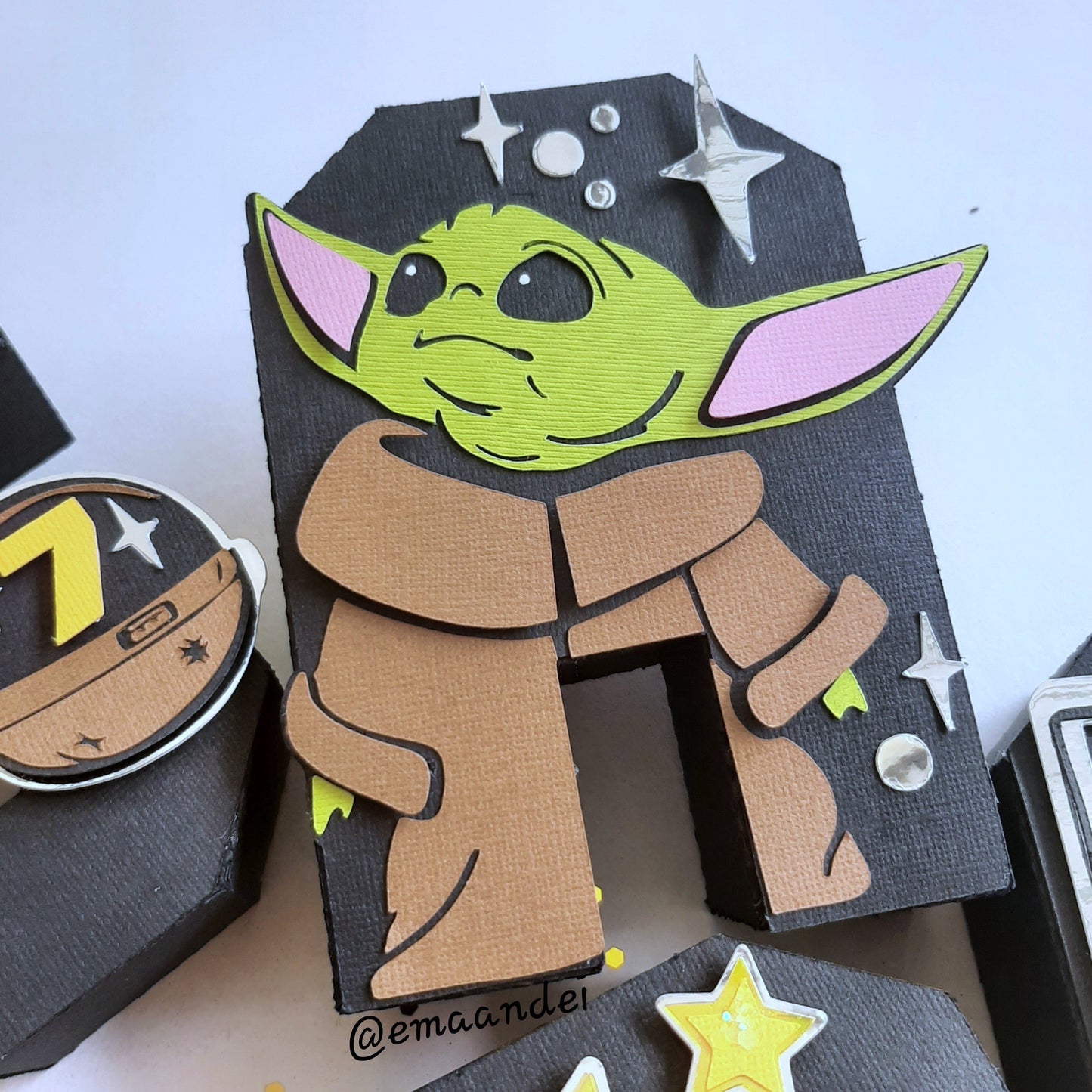 Baby Yoda_Letras números 3D