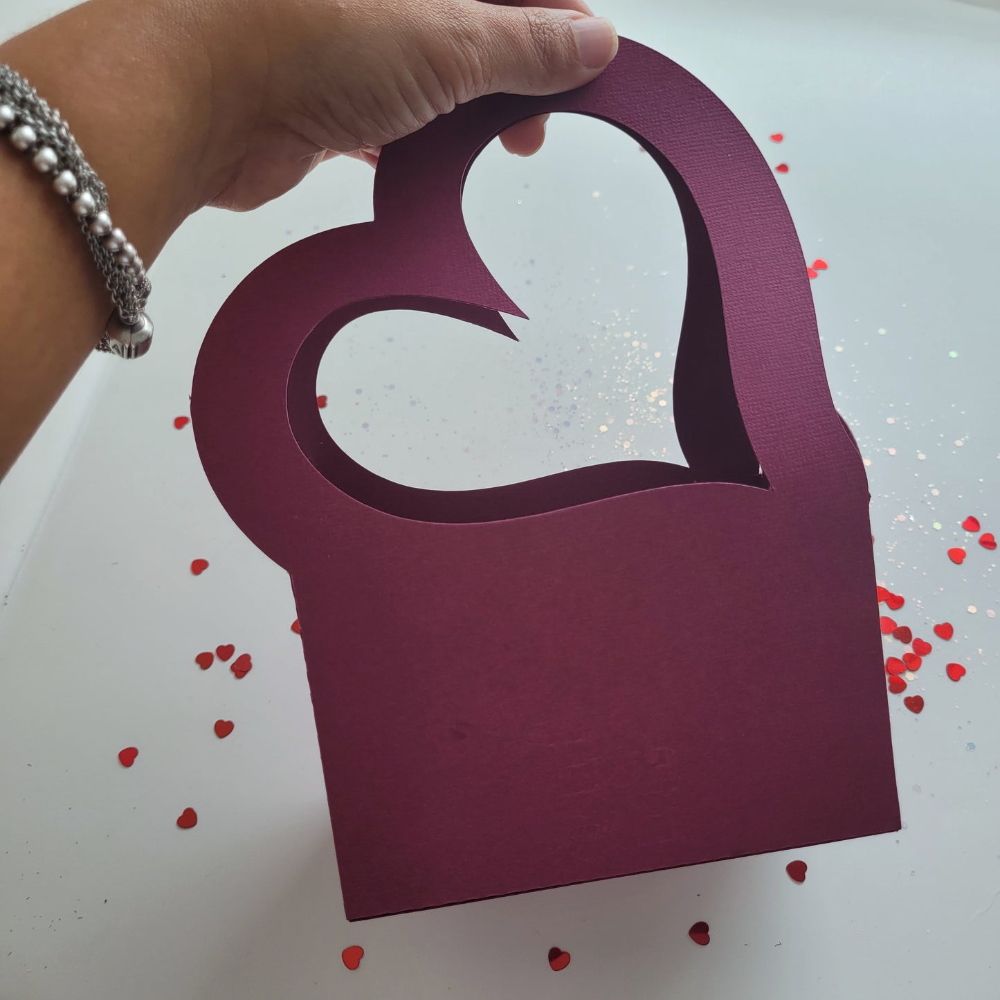 Caja canasta corazon