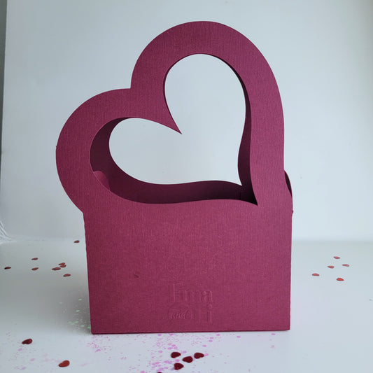 Caja canasta corazon