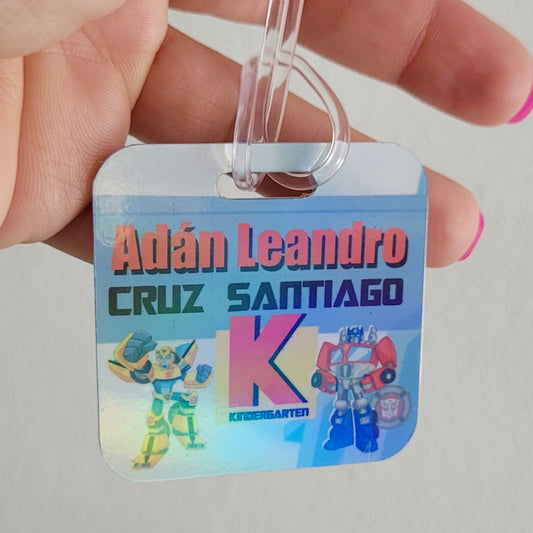 Tag de aluminio cuadrado